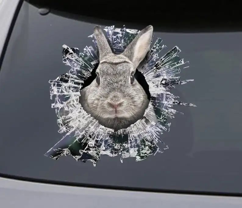 

2021 STICKER, Rabbit window sticker, car sticker, Rabbit car decal