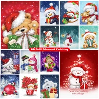 5d diy cartoon santa ab diamond painting kit animal christmas snowman penguin elk christmas gift family decoration