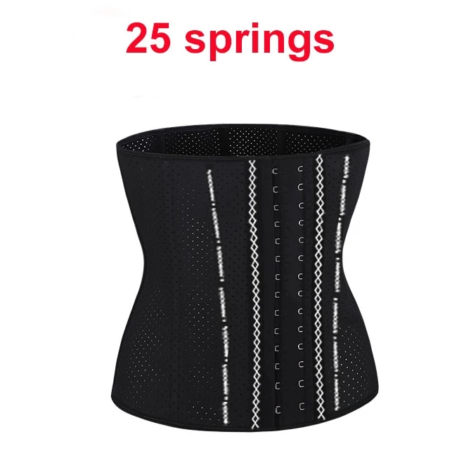 25 springs 26cm Veidoorn латексный тренажер для талии, триммер для женщин, поддержка спины, пояс для похудения, корсет, Cincher, для тренажерного зала, со стальными косточками, бодишейпер, fajas - Цвет: 25 springs 26cm