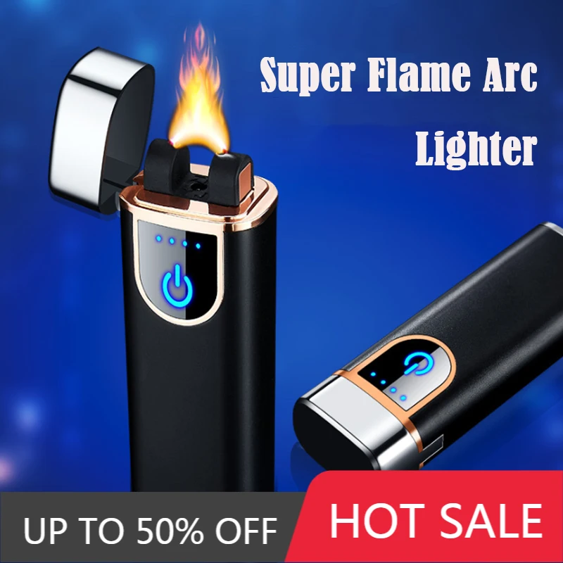 

Большая ветрозащитная Зажигалка Firepower с USB-зарядкой, зажигалка для сигар, креативная электрическая зажигалка, высококачественные подарки д...