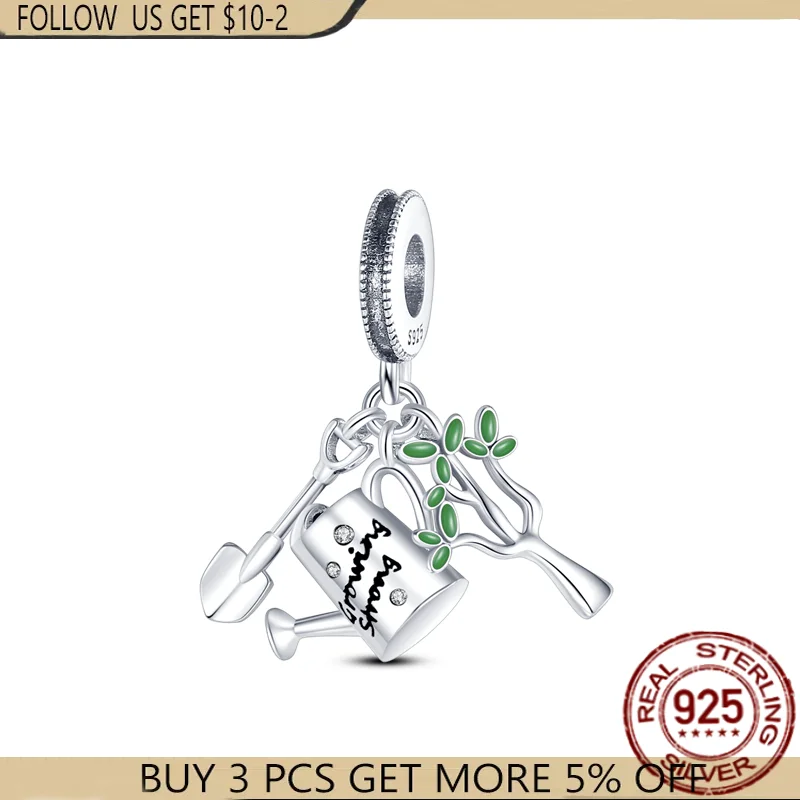 

Новое поступление 100% 925 серебряный цвет дерево Душ Лопата шармы Бусины Подходят Оригинал 925 Pandora браслет & изготовление браслета женские юве...