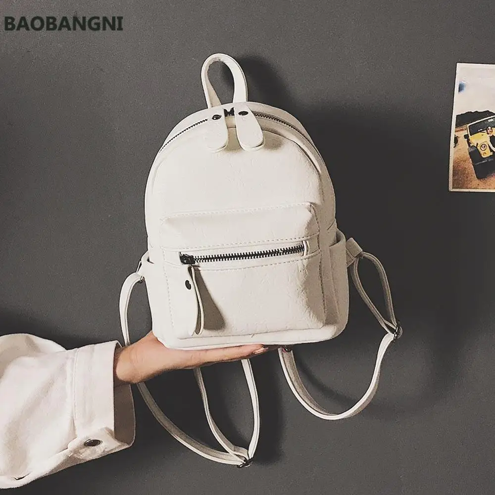 

Fashion Teenage Girls Preppy Style Mini Backpack PU Leather Travel Bags Women Backpack Mochila Feminina Black/ Brown/Pink/White