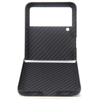 carbon fiber phone case compatible for samsung z flip 3 anti fingerprint slim phone protective case