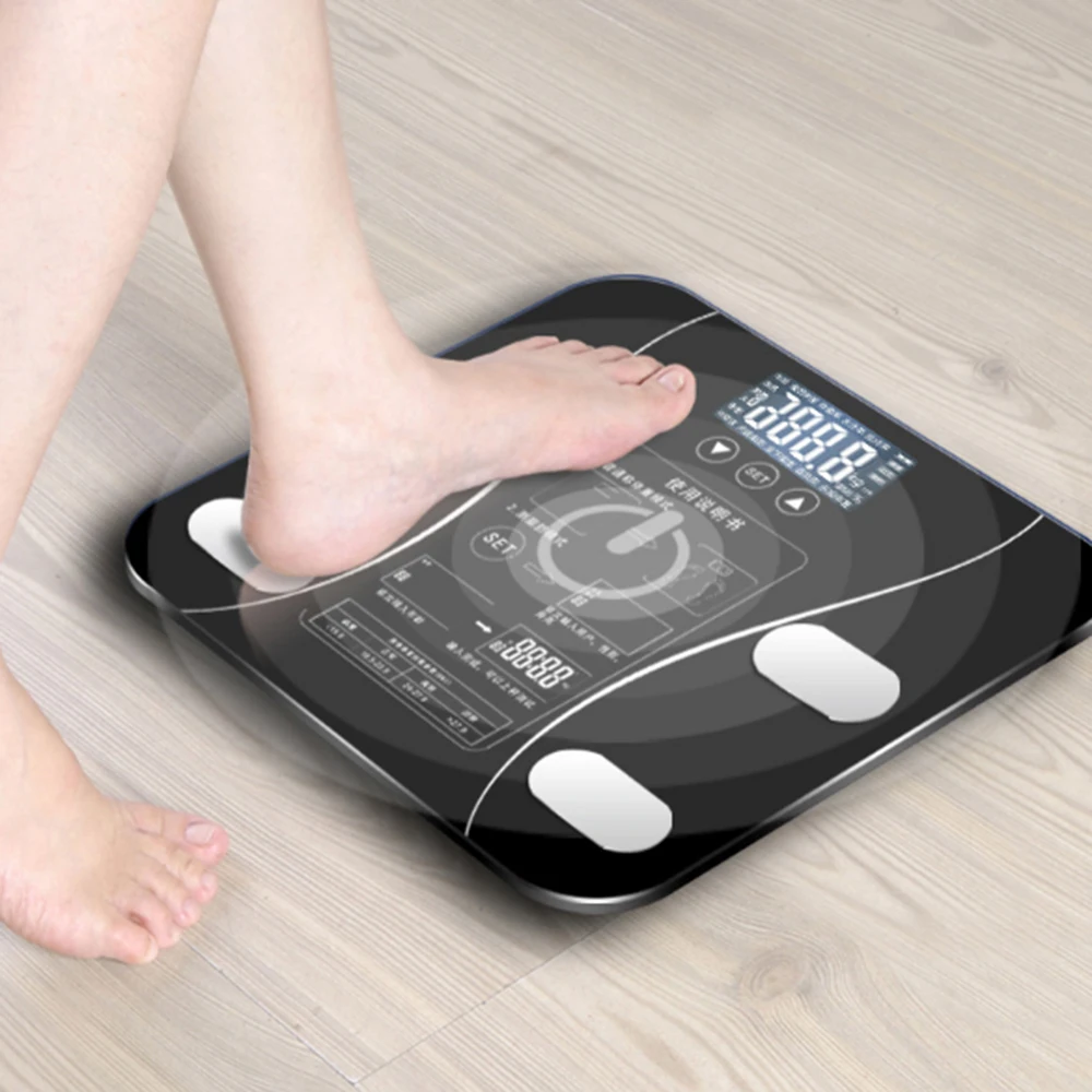Весы для взвешивания жира умные электронные весы высокоточные цифровые BMI