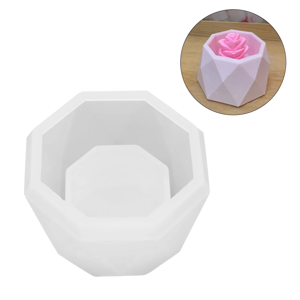 

TTLIFE 3D Plant Pot Molds Silicone Succulent Flower Pot Concrete Cement Clay Mold Candle Soap Polygonal Handmade Making Mould