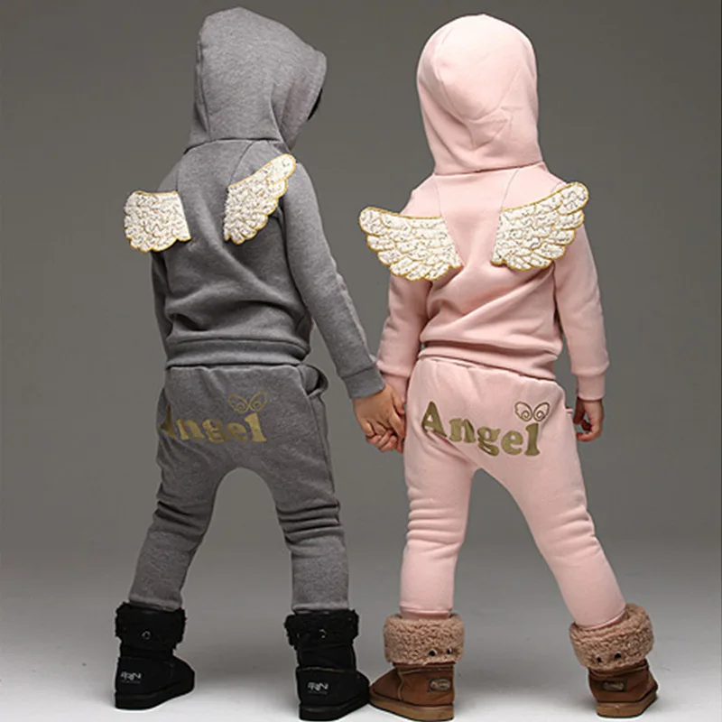 Комплект детской одежды для малышей флисовый спортивный костюм мальчиков Зимний