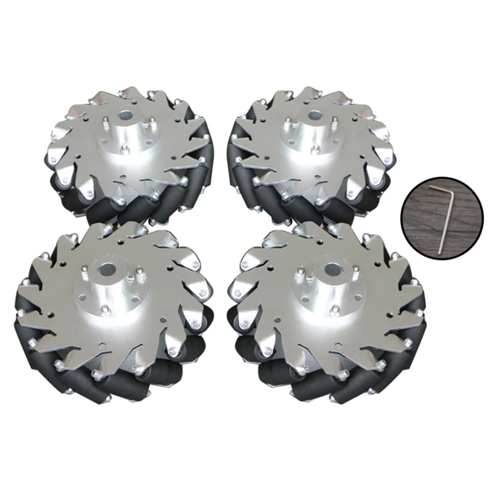 

4pcs/lot 60mm 75mm 100mm 127mm 152mm Aluminum Alloy Metal Arduino DIY Project Smart RC Robotics Parts for Mecanum Omni Wheel