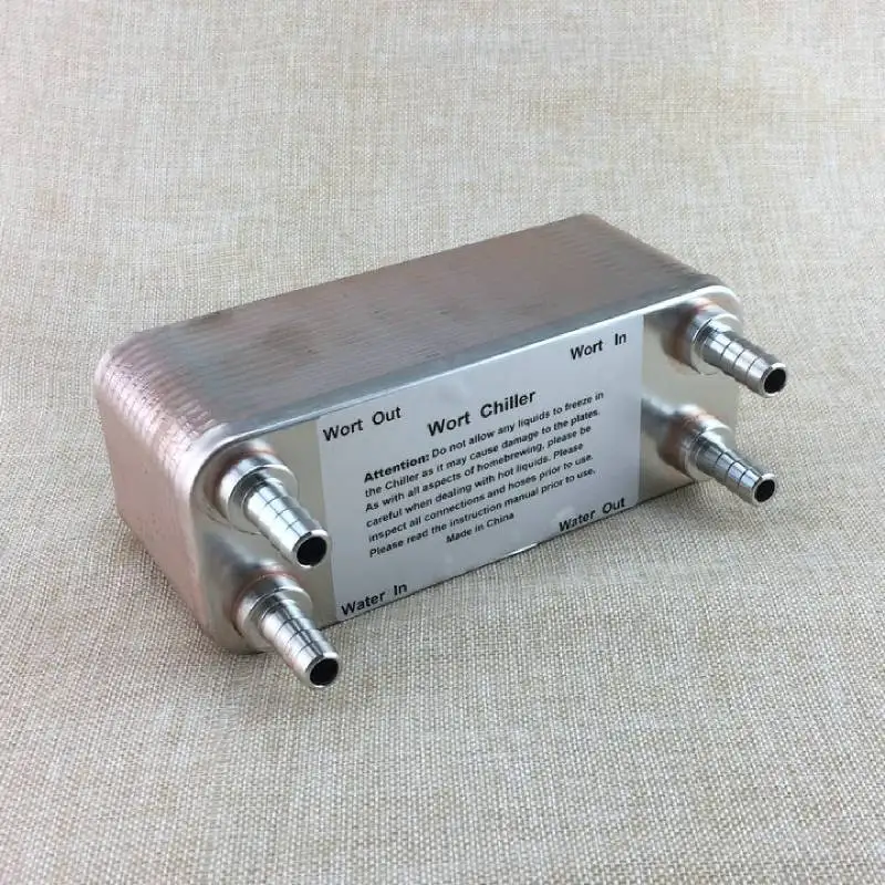 30 пластин сусла чиллер 1/2 &quotшланг Барб из нержавеющей стали пластинчатый