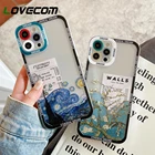 Винтажный Прозрачный чехол для телефона с рисунком масляной живописи для iPhone 13 Pro Max 11 12 Pro Max XR XS Max 7 8 Plus X, противоударный мягкий бампер