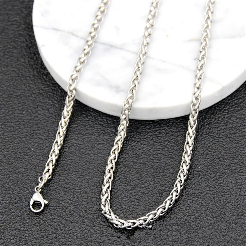 Wholesale cheap 4MM stainless steel keel chain necklace length 20-28inches fashion jewelry for men and women Top quality | Украшения и