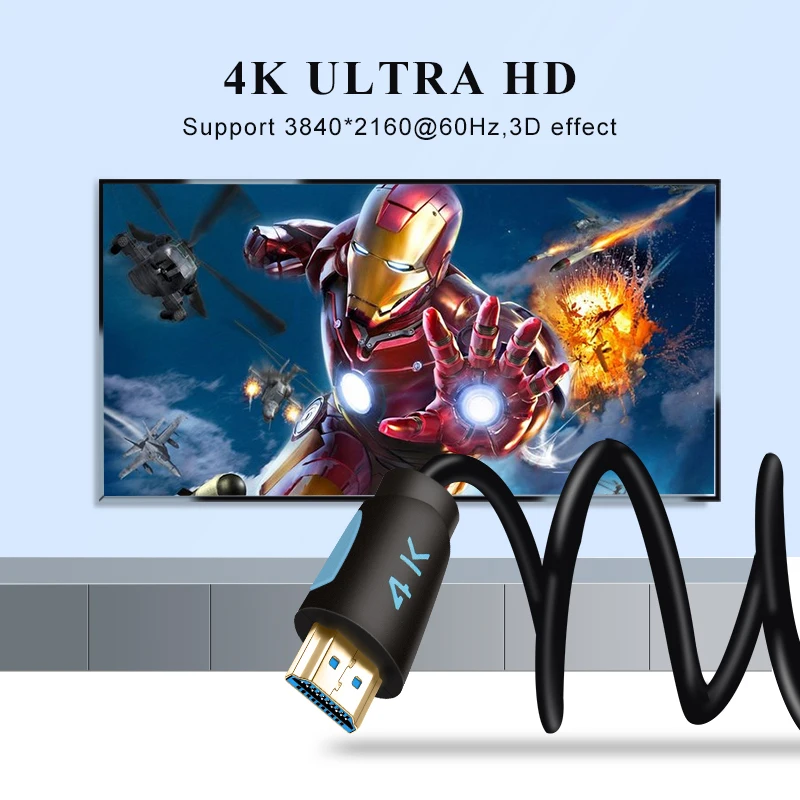 4K HDMI кабель V2.0 провод для Xbox PS5 PS4 Nintendo ноутбуки 60 Гц 8K сплиттер цифровой шнур 3 м 5 8