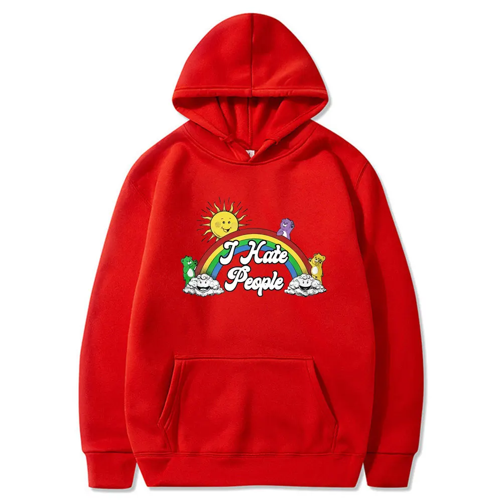 

I Hate People Camping Bear Men Hoodie Pullover Sweats Hoodie Fashion Sweatshirts Hip Hop Sweatshirt Men Vintage Hoodie Men