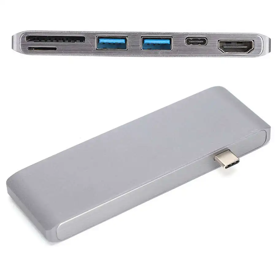 Адаптер концентратор 6 в 1 Type C к 4K x 2K 1080P USB3.0 /TF карта адаптер портов cx1 USB 3 0x2 SDx1 Micro