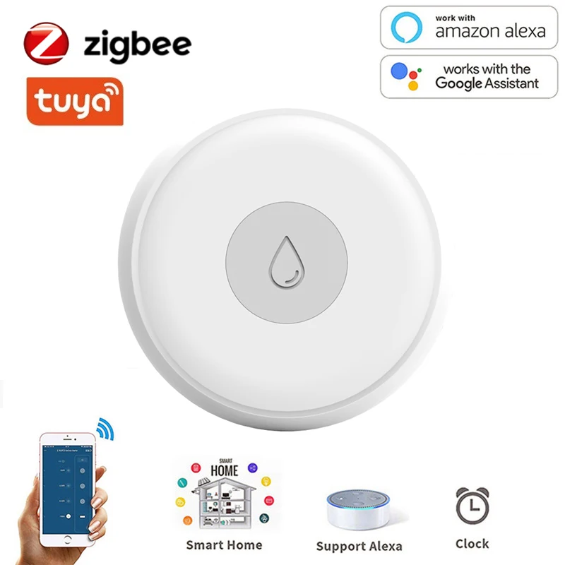 

Tuya ZigBee Home Alarm Water Leakage Alarm Smart Home WIFI Water Leak Sensor Detector Flood Alert Overflow Security Alarm System