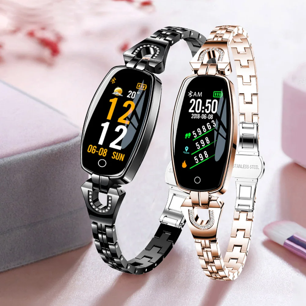 

2021 Fashion Women Waterproof Smart Watch Heart Rate Blood Pressure Monitor Pedometer Fitness Tracker Smartwatch For Android IOS