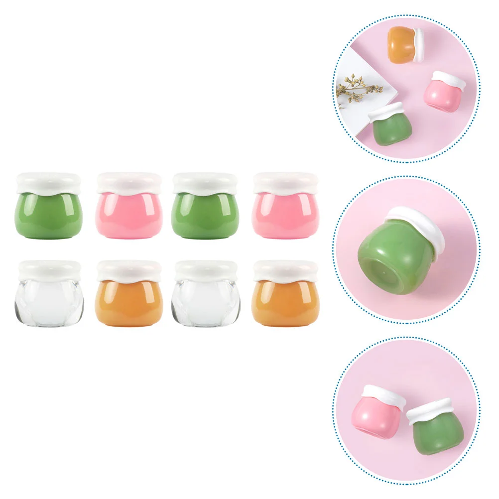 

8 шт. симпатичная портативная бутылка для крема для лица, акриловая бутылка для косметики, пустая бутылка