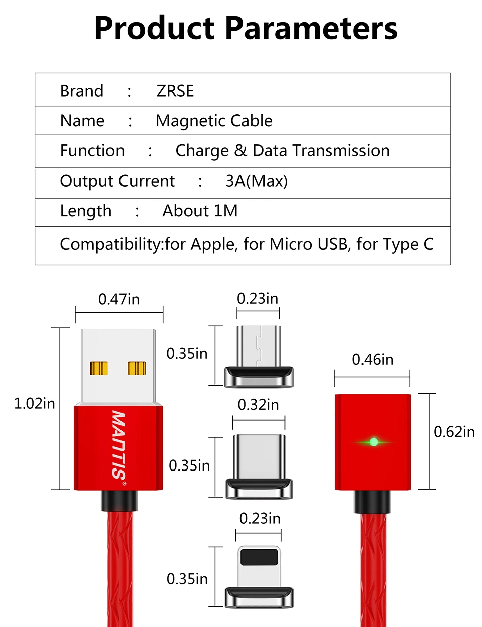 Магнитный кабель MANTIS для Apple iPhone 3A, магнитный кабель usb type C для зарядки Micro USB телефона, зарядное устройство для передачи данных, шнур для быстрой передачи данных на базе Android