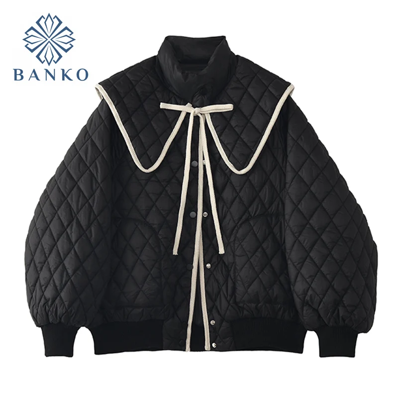 

Новинка 2021, Модный женский короткий пуховик, зимние стеганые пальто, корейское теплое свободное ветрозащитное Стеганое пальто, женская вер...