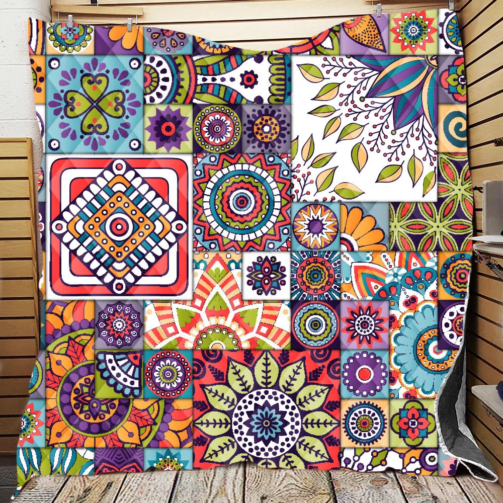 Пользовательские геометрические поделки печать пледы одеяло диван декоративный