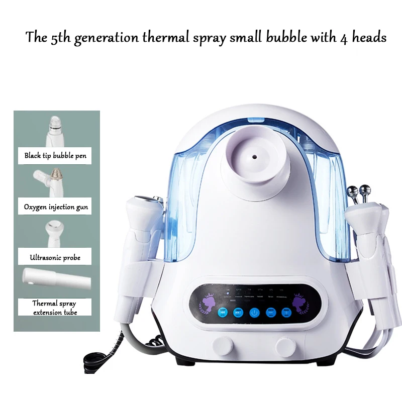 Small Bubble Beauty Instrument Household Thermal Jet Oxygen Injector Blackhead Facial Cleanser Facial Lift Cavitation Machine