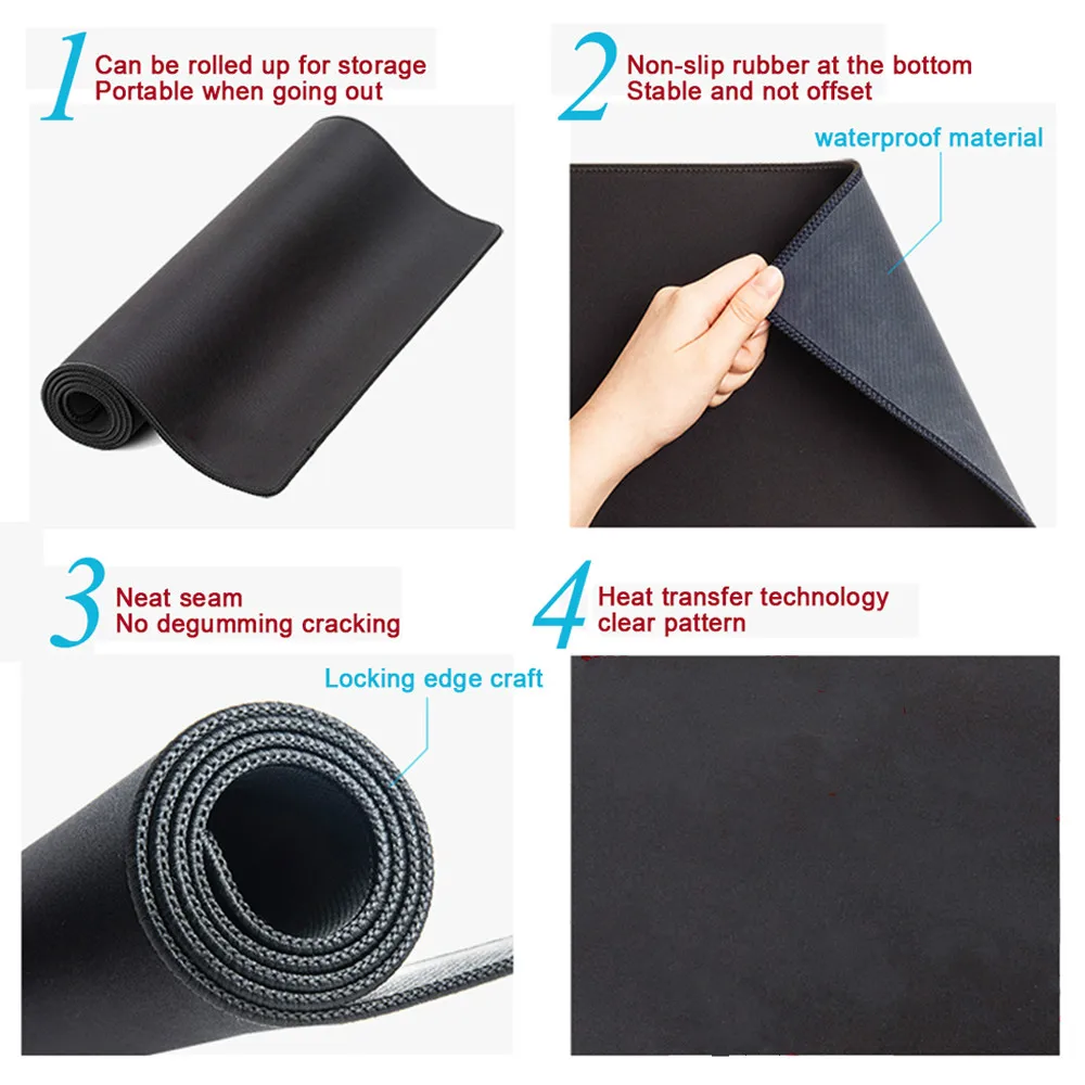 

Game Mousepad RGB Personality Mathematician Digital LED Game Accessories Computer Keyboard Carpet Pad PC Notebook Gamer Desk Mat