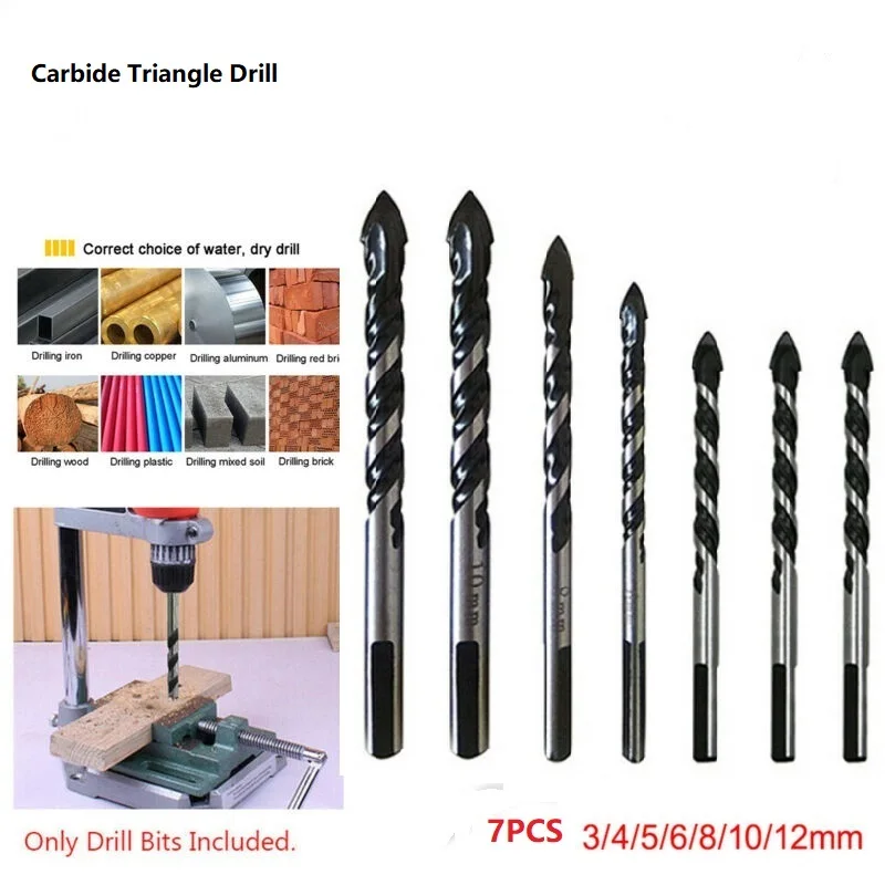 7 шт. многофункциональные сверла керамические стеклянные - Цена: 862,77 руб.