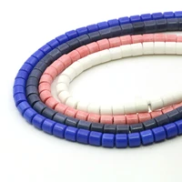 4x5mm blue white pink cylinder resin loose beads imitation beeswax diy accessory parts women girls fashion jewelry making design