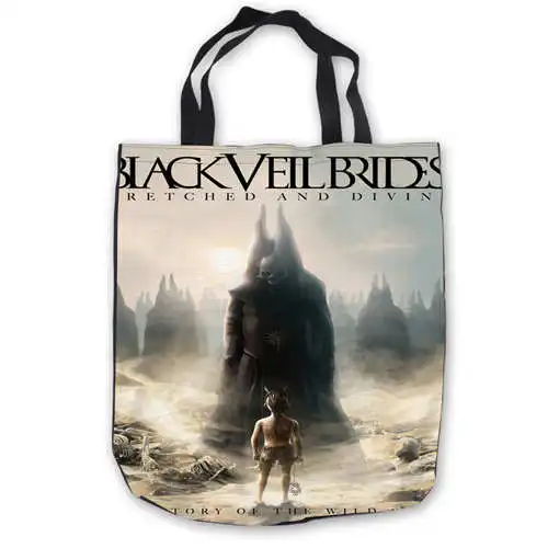 Custom Canvas bvb_chibi_black_veil_brides_ (1) ToteBags Hand Bags Shopping Bag Casual Beach HandBags Foldable 180911-04-56 | Багаж и сумки