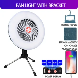 portable led light fan lamp lantern led outdoor camping lamp usb rechargeable led bulb emergency light dimmable garden lighting free global shipping
