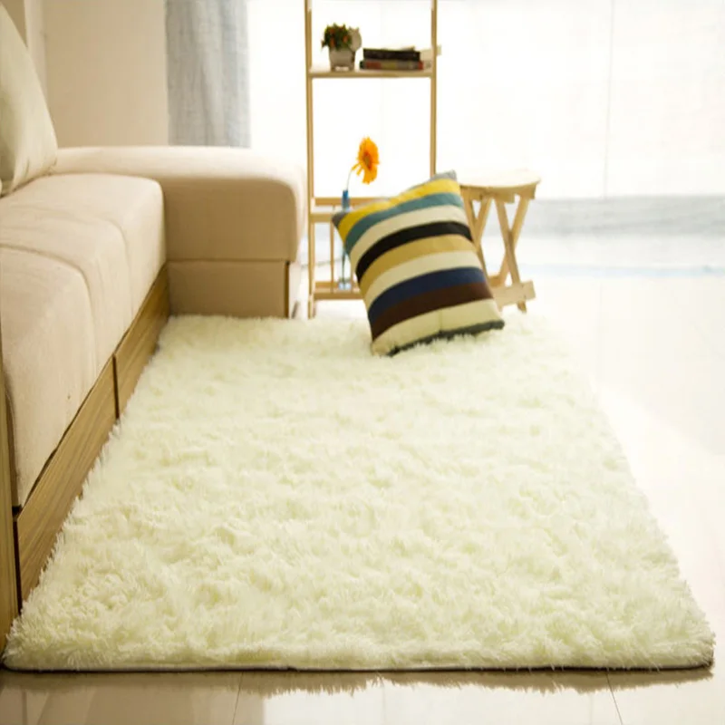 beige white Пушистый ковер ковры для гостиной Декор Искусственный мех ковер длинный плюш s спальня мохнатый области современный коврик - Цвет: beige white