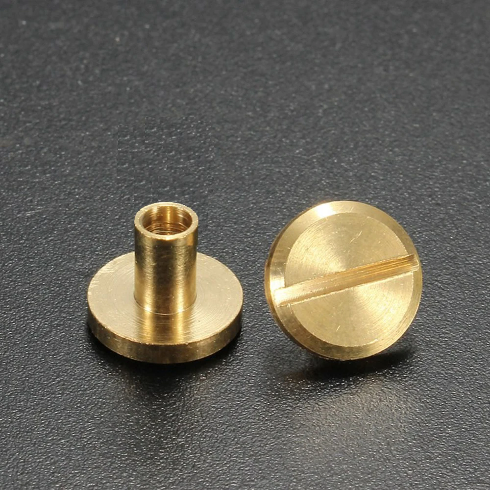 

10Pcs Leather Craft Solid Nail Bolt Bookkeeping Round Head Screws Strap Rivets Screw for Luggage Craft Clothes
