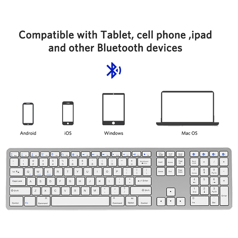 Желе расческа русский/испанский/французский беспроводной Bluetooth клавиатура для