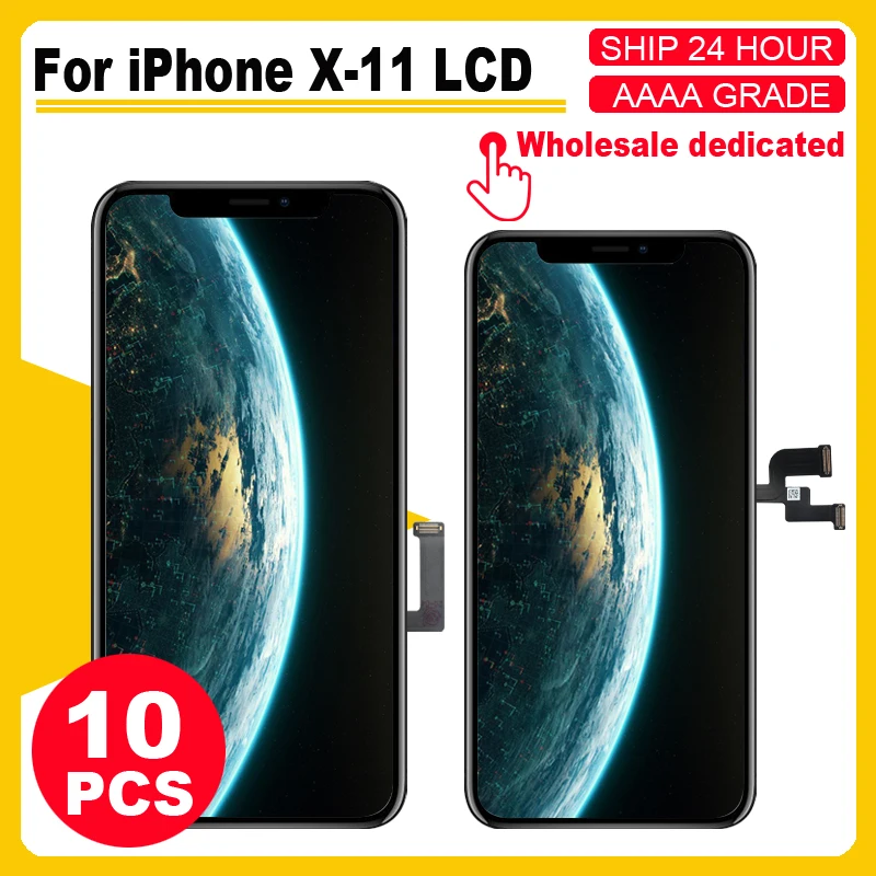 AAA +++ 10 шт./лот ЖК-экран для iPhone X XS XR max X11 дисплей дигитайзер в сборе с сенсорным