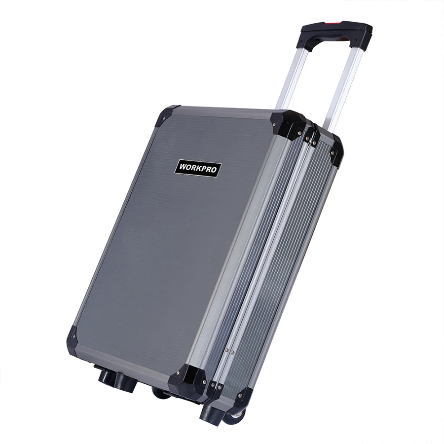 WORKPRO 111PC Тележка Чехол Набор инструментов алюминиевый ящик домашних