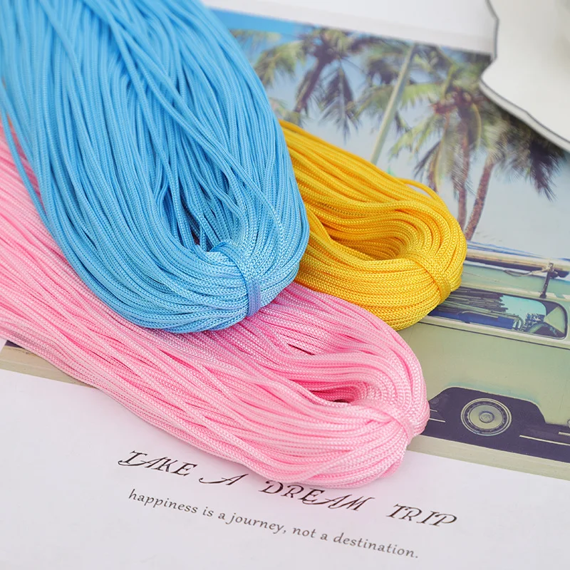 

2pcs 100g/ball 2mm Light Thick Ice Silk Hollow Thread Fashion Sun Hat Hollow Thick Thread Hand-woven Doll Cushion Crochet Thread