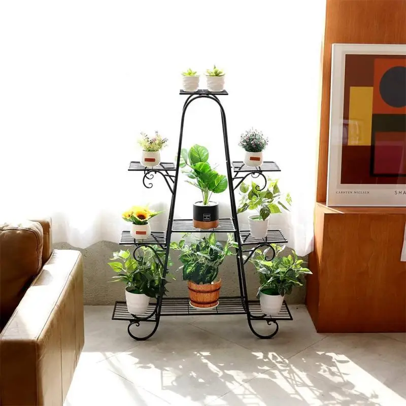 

5/7 Layers Flower Stand Rack Storage Shelf Iron Plant Display Holder Home Garden Flower Pot Organizer Balcony Storage Shelve Hwc