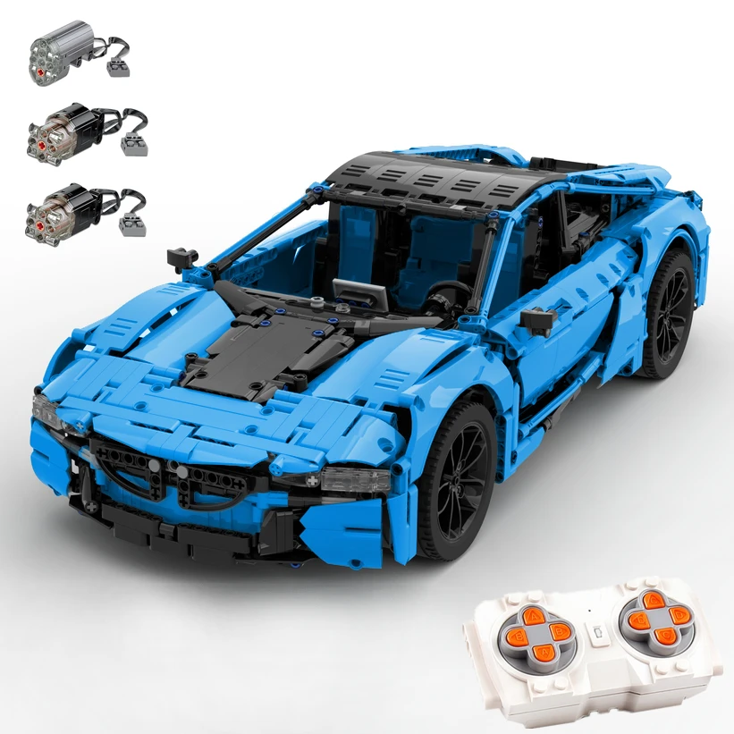 Lepinins технологии мелкие частицы строительный блок moc 43958 BMWins I8 модель спортивного
