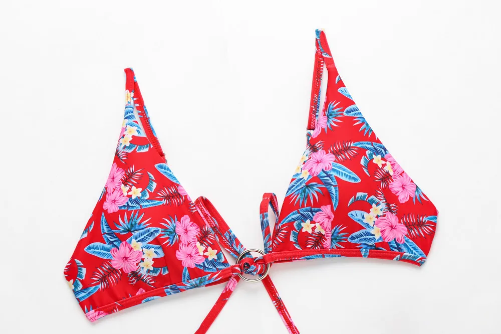 2020 сексуальный комплект бикини из трех предметов с рукавами колокольчиками