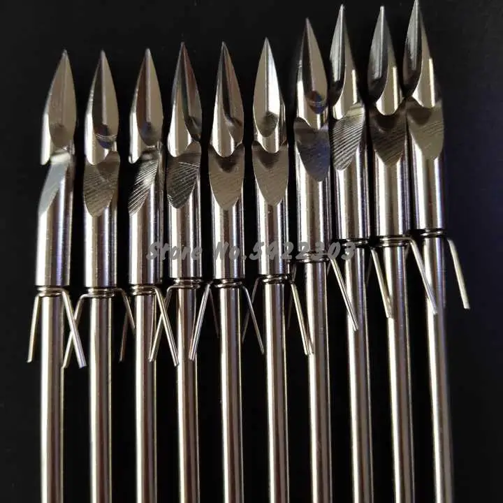 

Cheap 20pcs Stainless Steel Bow Fish Fishing Slingshot Broadheads Arrowhead Hunting Points Practice Tips Triangle Darts