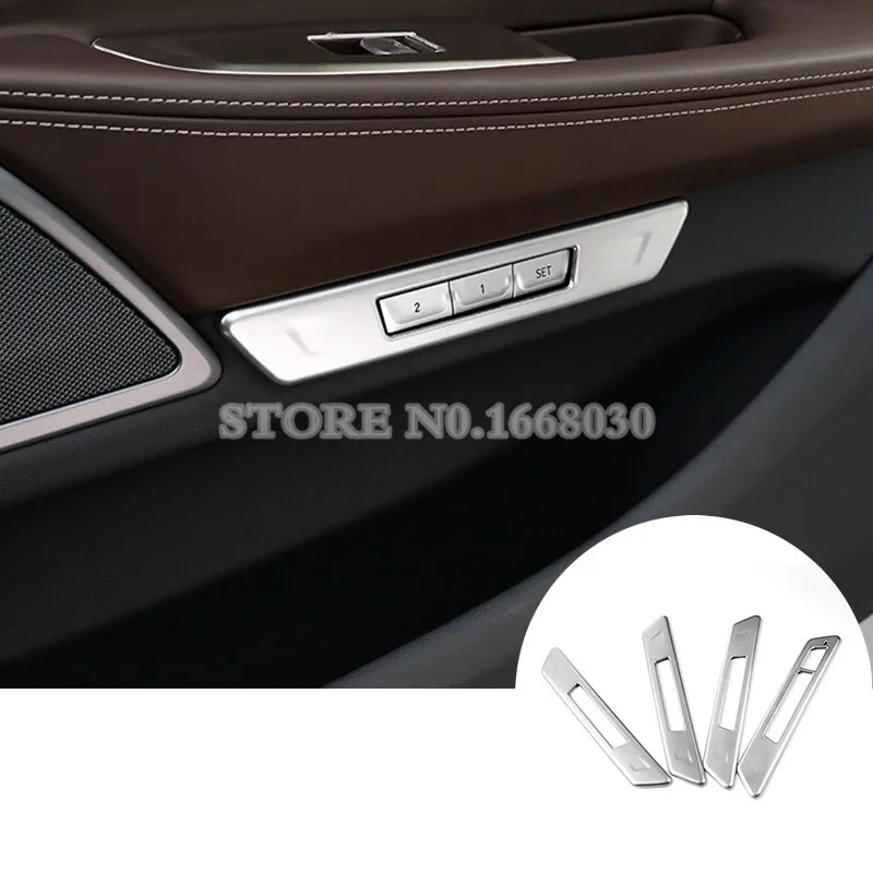 

Крышка рамы кнопки памяти для сидения, 4 шт., для BMW 7 серии G11, G12 2016-2021, автомобильные аксессуары, украшение для интерьера автомобиля