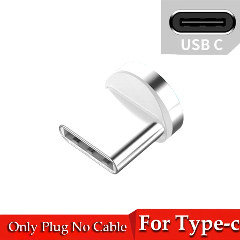 Магнитный кабель Micro usb Тип C 8 Pin адаптер быстрой зарядки телефона Microusb Тип-C магнит Зарядное устройство usb c для iphone samsung xiaomi - Цвет: Only Type-c Plug