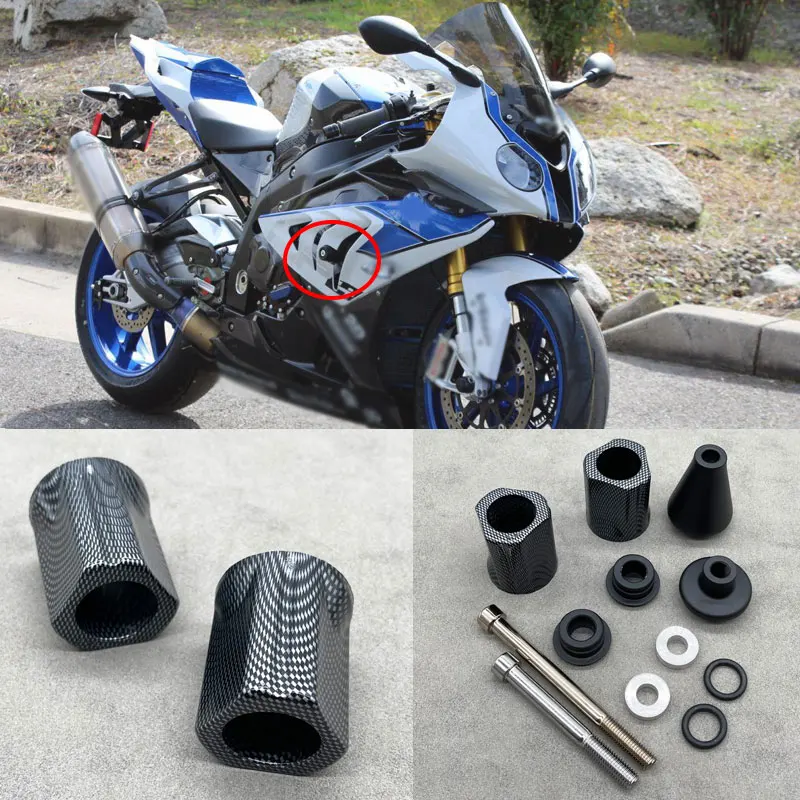 Черные и Углеродные аксессуары для мотоциклов ползунки без обрезания рамы