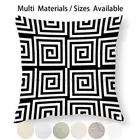 Чехол-наволочка с абстрактным изображением греческого ключа