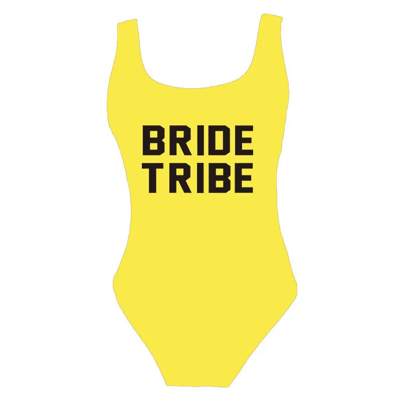 Надпись Bride Tribe Одна деталь купальник летние купальники для женщин Большие