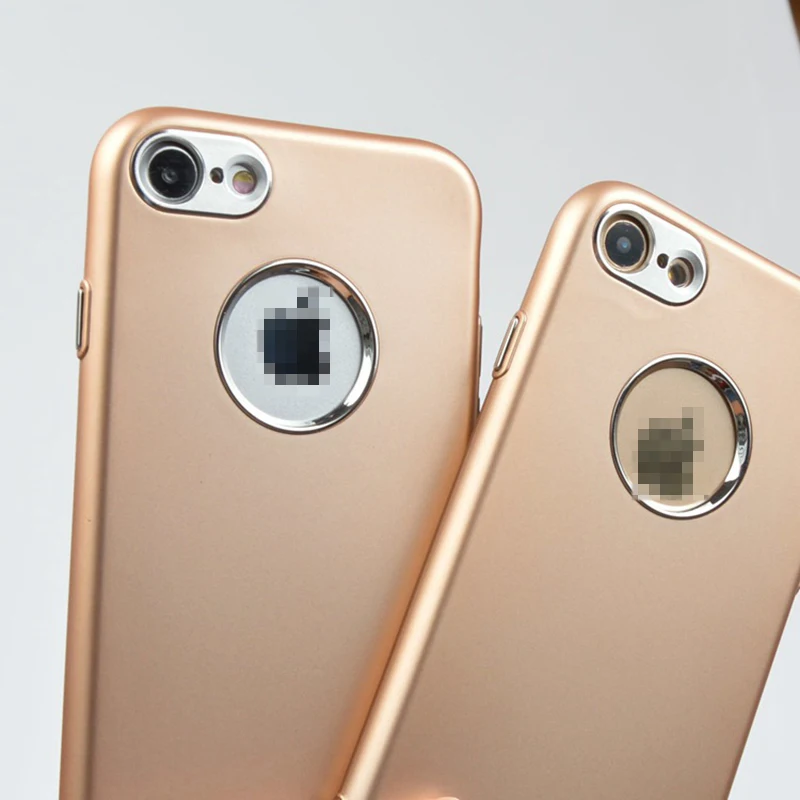 Роскошный чехол для iphone X 6 S 7 8 Plus Caes защитный золотой модный с металлическим