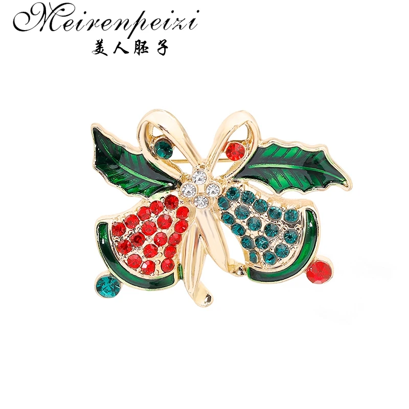 as photo Meirenpeizi Merry Christmas Броши Булавки милый Санта Клаус шляпа перчатки колокольчики носки пончики Конфета Эмаль Булавка значки брошь - Окраска металла: as photo