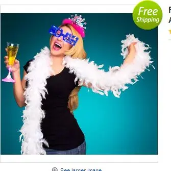 Дешевые перо Boas 2 м Боа Из Перьев Марабу полоса для свадебное шарф много цветов