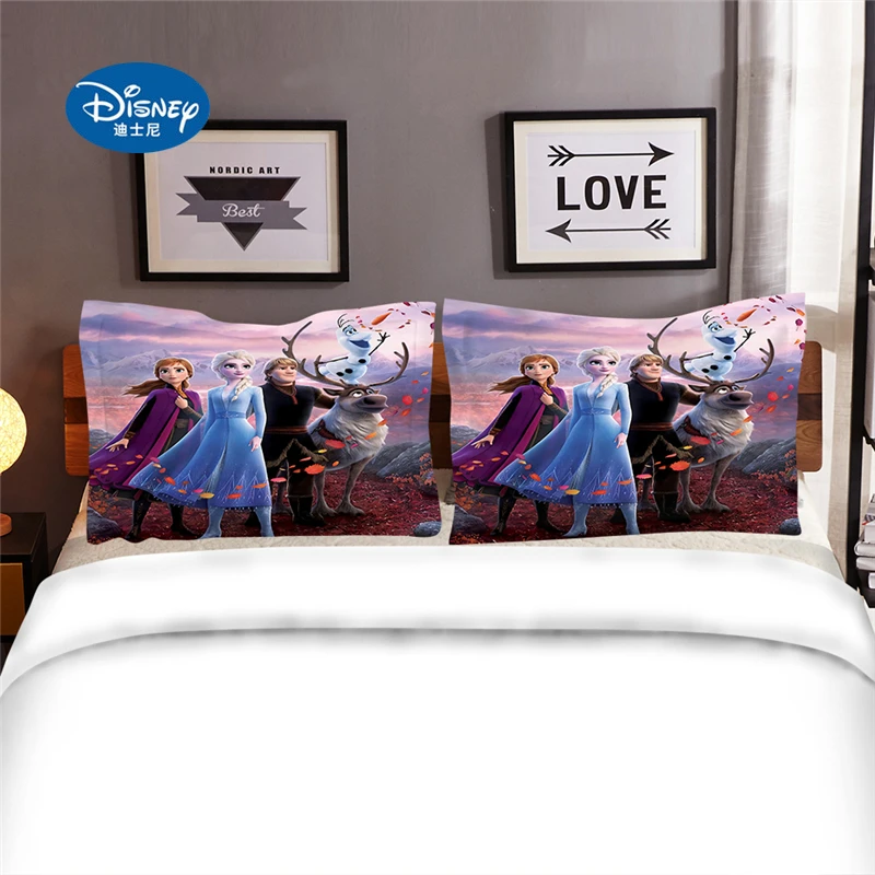 Disney Bedding Set Anna Elsa Queen King Size Frozen2 Bed Children Girl Duvet Cover Pillow Cases Comforter Sets | Дом и сад