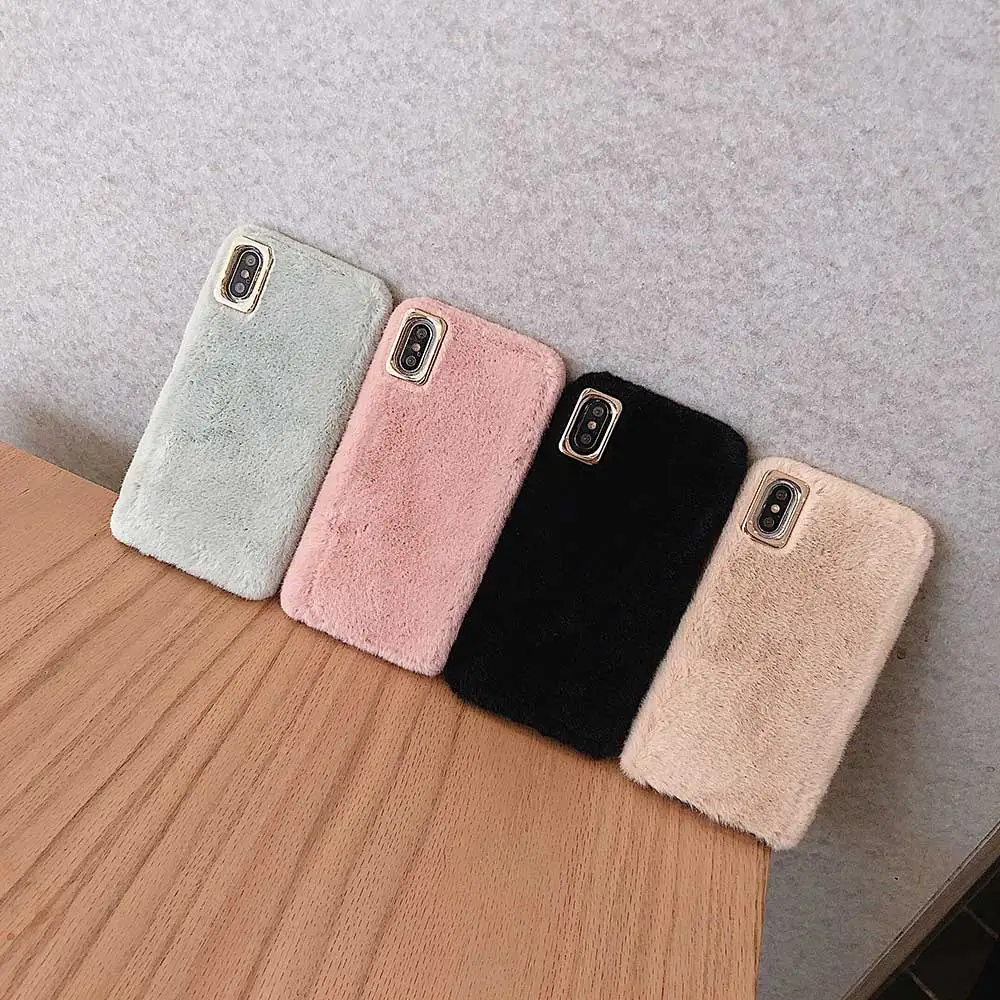 Подарки для девочек для iphone 11 Pro Max, удобный и теплый пушистый чехол для телефона для iphone XS MAX XR 6 6S 7 8 Plus 8 plus, мягкий чехол для телефона