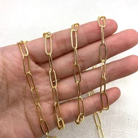 golden handmade chain necklace bracelet clasp texture long tail chain exquisite for diy jewelry craft accessories 1meter